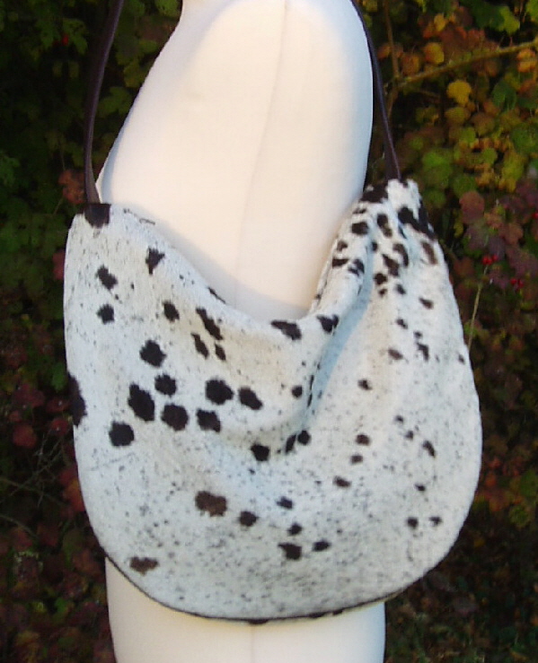 Hair Cowhide Scoop Shoulder Bag